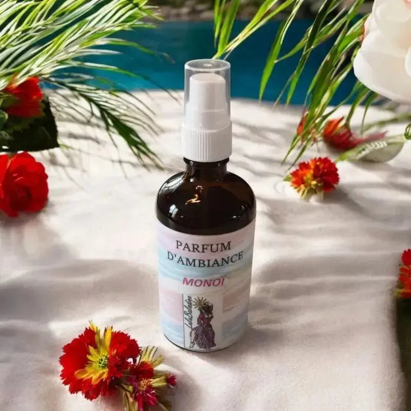 Parfum d’ambiance monoi en spray diffuseur maison naturel