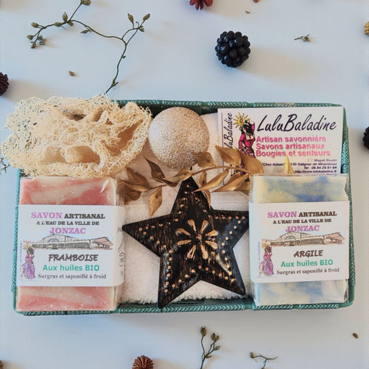 coffret 2 savon avec serviette