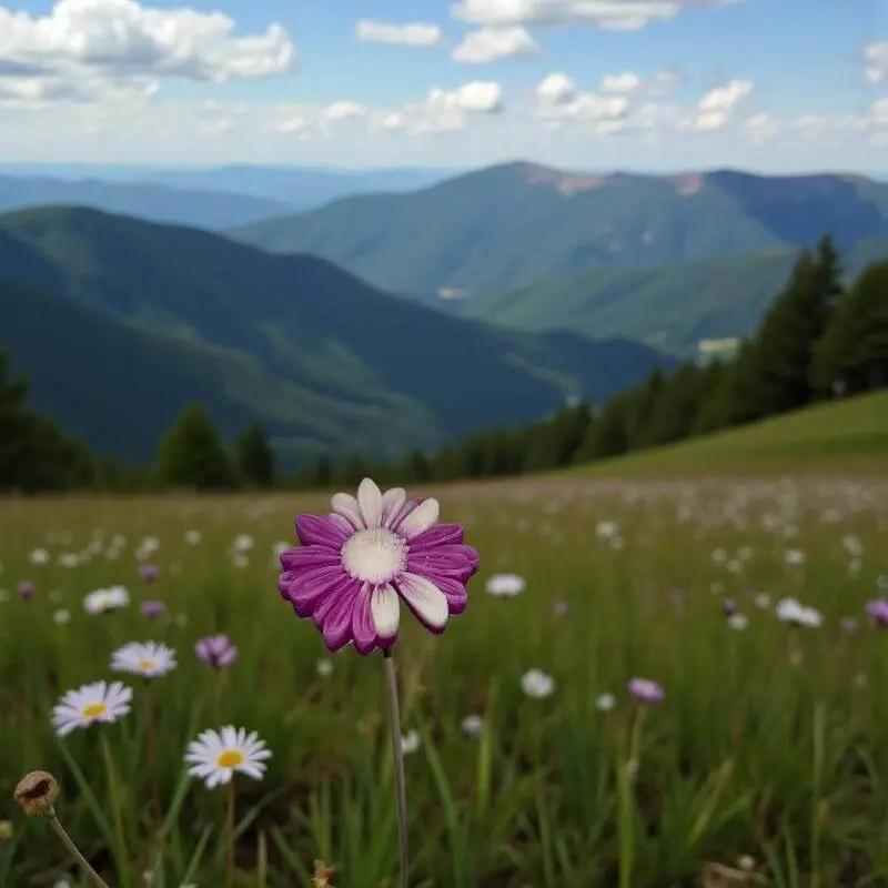 Gerbera bordée de fuchsia en cire artisanale, fleur décorative colorée en pleine nature – Lulu Baladine