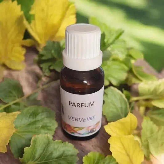 Lulu Baladine extrait de parfum verveine, fiole ambrée, fabriqué près de Jonzac